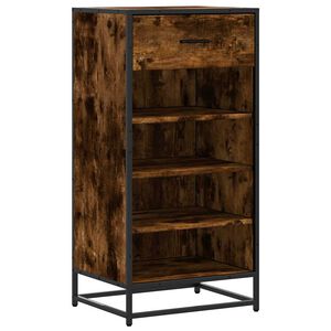 vidaXL Schoenenrek 48x38x97,5 cm bewerkt hout gerookt eikenkleurig