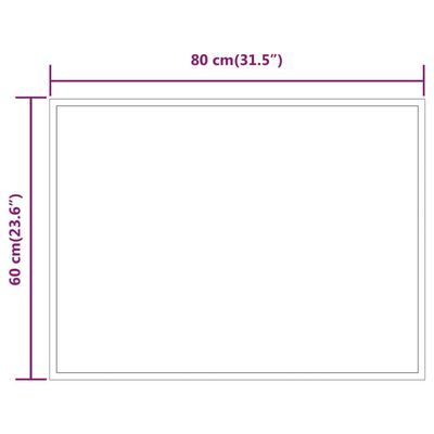 vidaXL Badkamerspiegel LED 60x80 cm