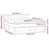 vidaXL Boxspring met matras en LED fluweel donkerblauw 160x200 cm