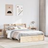 vidaXL Bedframe met hoofdbord massief grenenhout 120x200 cm