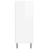 vidaXL Dressoir 69,5x34x90 cm bewerkt hout hoogglans wit