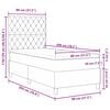 vidaXL Boxspringbed met matras Lichtgrijs 80 x 200 cm Stof