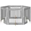 vidaXL Hondenhekje met standaards 6 pcs Grijs sonoma 80 x 80 cm