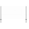 vidaXL zeshoekig gaasgek met palen 100 x 1,2 m PVC-Coated Staal Grijs