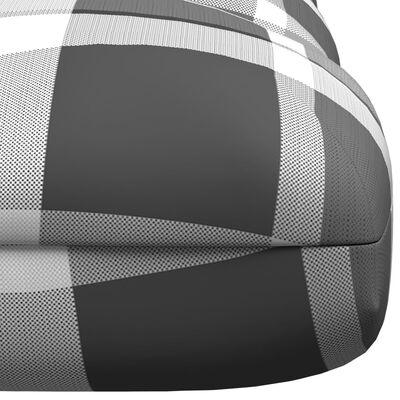 vidaXL Bankkussen pallet ruitpatroon 120x80x10 cm grijs