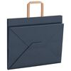 vidaXL Papieren zakken 250 st met hengsels 32x22x24 cm blauw