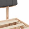 vidaXL Bedframe met Gevoerd Hoofdgedeelte Donkergrijs 90 x 190 cm