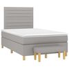 vidaXL Boxspring met matras stof lichtgrijs 120x190 cm