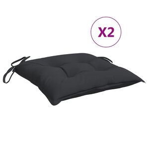 vidaXL Palletkussens 2 st 50x50x7 cm oxford stof zwart