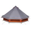 vidaXL Familie Tipi Tent Tipi Grijs en Oranje 508 x 470 x 300 cm