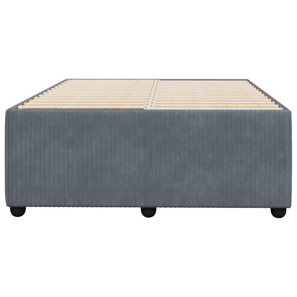 vidaXL Bedframe zonder matras 120x200 cm fluweel donkergrijs