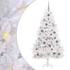 vidaXL Kunstkerstboom 180 cm PVC en staal Wit