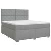 vidaXL Boxspringbed met matras Lichtgrijs 160 x 200 cm Stof
