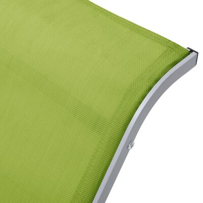 vidaXL Ligbed textileen en aluminium groen