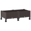 vidaXL Tuinschaal met wielen Bruin 80 x 40 x 29 cm PP