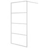 vidaXL Inloopdouchewand 100x195 cm transparant ESG-glas zilverkleurig