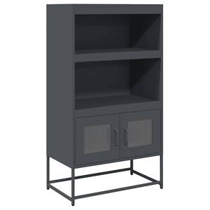 vidaXL Hoge kast 68x39x123 cm staal antracietkleurig