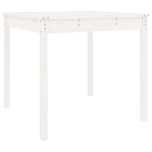 vidaXL Tuintafel 82,5x82,5x76 cm massief grenenhout wit