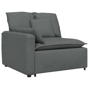 vidaXL Modulaire bank Armleuning eindmodule met kussens 100 cm