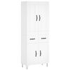 vidaXL Hoge kast 69,5x34x180 cm bewerkt hout wit