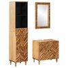 vidaXL Badkamerkastenset met lade met opslag 3 pcs Massief Mango Hout