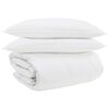vidaXL Dekbed Set met kussen 3 pcs Wit Donsveertjes