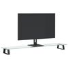 vidaXL Monitorstandaard 100x20x8 cm gehard glas en metaal zwart