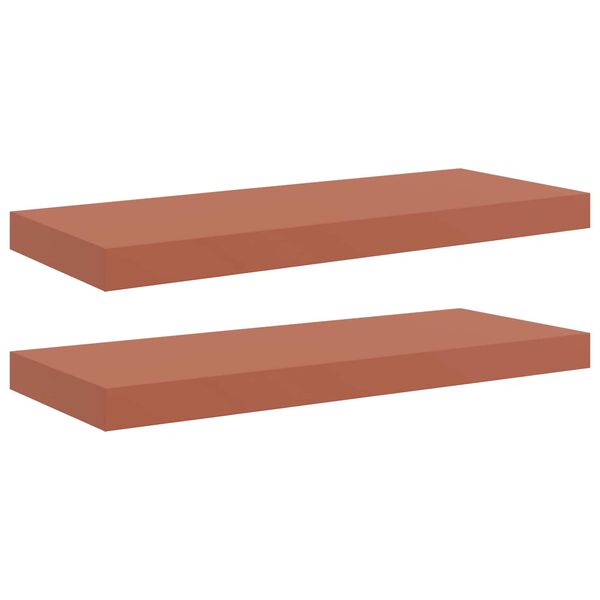 vidaXL Wandplank Wandgemonteerd 2 pcs Rood 60 x 23 x 4 cm Bewerkt hout