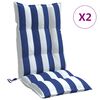 vidaXL Stoelkussens 2 st hoge rug bladpatroon stof vidaXL Stoelkussens 2 st hoge rug bladpatroon stof