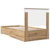 vidaXL Bedframe met hoofdeinde Artisan Eiken 90 x 200 cm Bewerkt hout