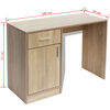 vidaXL Bureau met lade en kastje 100x40x73 cm eiken