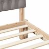 vidaXL Bedframe met Gevoerd Hoofdgedeelte Bruin 90 x 200 cm