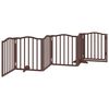 vidaXL Hondenhek inklapbaar 6 panelen 300 cm populierenhout bruin eik
