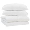 vidaXL Dekbed met kussen 3 st Wit Microfibre