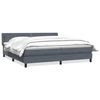 vidaXL Boxspring met matras fluweel donkergrijs 200x210 cm