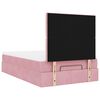 vidaXL Ottoman bed met matrassen en LED's 120x190cm fluweel roze