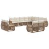 vidaXL Tuinbankenset 12 st Beige en Cr&egrave;me Wit poly rattan