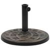 vidaXL Parasolvoet rond 19 kg polyresin bronskleurig