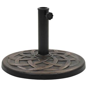 vidaXL Parasolvoet rond 19 kg polyresin bronskleurig