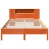 vidaXL Bed met boekenkast zonder matras grenenhout wasbruin 135x190 cm