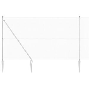 vidaXL Gecombineerd draadhek met spikes 10 x 1,5 m (B x H)