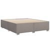 vidaXL Bedframe zonder matras stof taupe 200x200 cm