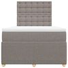vidaXL Boxspring met matras stof taupe 120x190 cm