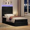 vidaXL Ottoman bed met matrassen en LED's 100x200cm fluweel zwart