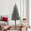 vidaXL Slanke Kerstboom Groen 180 cm PVC en massief dennenhout