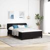 vidaXL Boxspringbed met matras Zwart 140 x 200 cm Fluweel