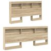 vidaXL Boekenkast Bed Sonoma eiken 160 x 200 cm Bewerkt hout