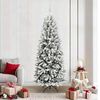 vidaXL Kunstkerstboom Wit 210 cm PVC en Plastic en Staal en PE
