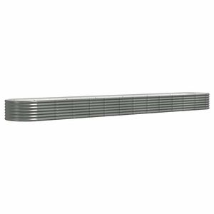 vidaXL Plantenbak 512x80x36 cm gegalvaniseerd staal grijs