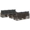 vidaXL Tuinbankenset 8 st Grijs en Donkergrijs poly rattan